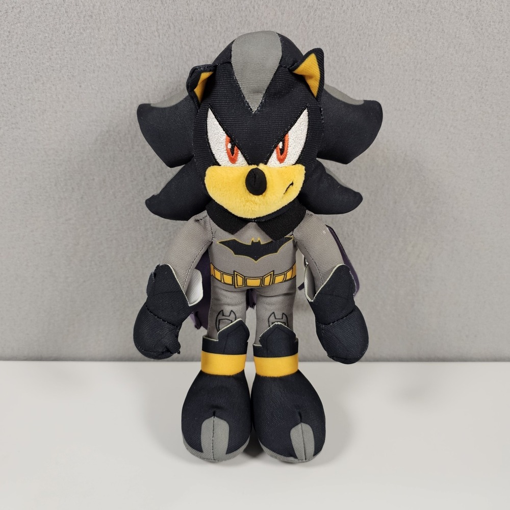 DC x Sonic Shadow as Batman 9" Plush JAKKS Pacific 2025 Sega Hedgehog